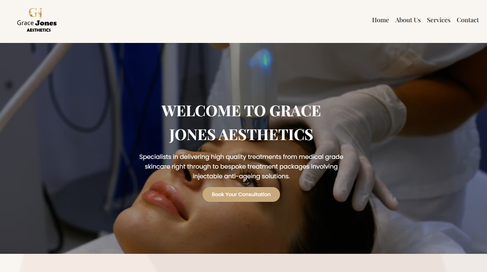 Grace Jones Aesthetics website preview