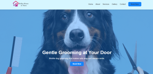 Hollys House of Paws website preview